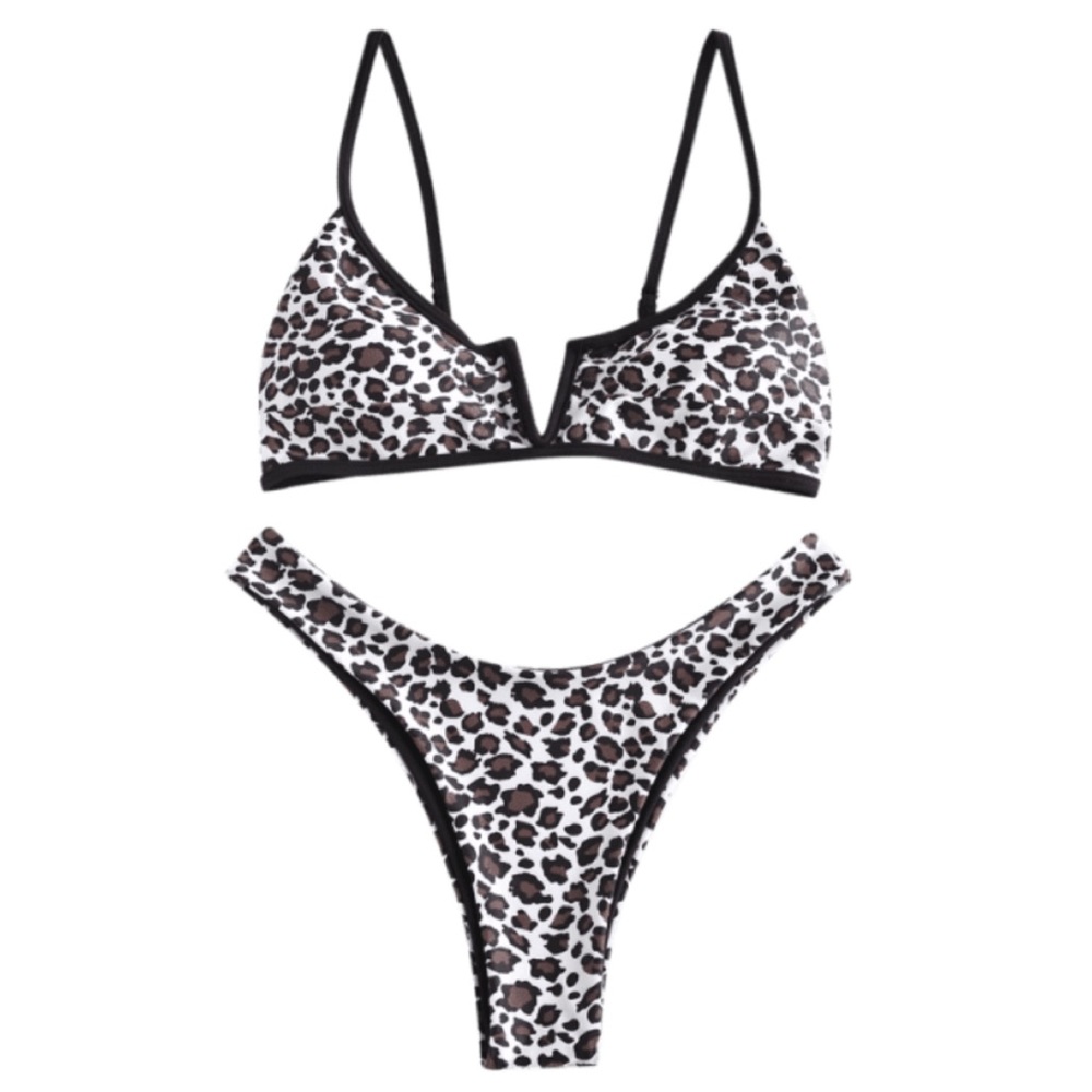 Leopard V Wired High Leg Bikini